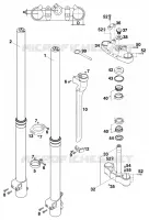 FOURCHE / T DE FOURCHE pour KTM 620 SUPER-MOTO COMP. 20 KW de 1998