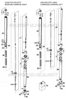 FOURCHE (PIECES) pour KTM 620 SUPER-MOTO COMP. 20 KW de 1998