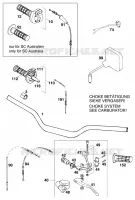 GUIDON / COMMANDES pour KTM 620 SUPER-MOTO COMP. 20 KW de 1998