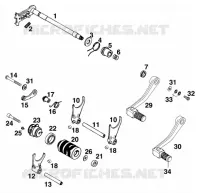 MECANISME DE SELECTION DE VITESSES pour KTM 620 SUPER-MOTO COMP. 20 KW de 1998
