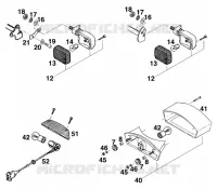 PHARE / FEU ARRIERE pour KTM 620 SUPER-MOTO COMP. 20 KW de 1998