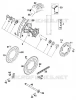 ROUE ARRIERE pour KTM 620 SUPER-MOTO COMP. 20 KW de 1998
