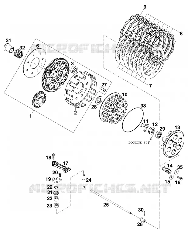 EMBRAYAGE KTM MOTO 620 2001 LC4  620 SC SUPER-MOTO