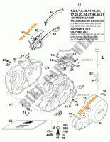 CARTER MOTEUR pour KTM 620 SC SUPER-MOTO de 2000