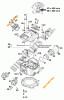 CULASSE ARRIERE pour KTM 620 SC SUPER-MOTO de 2000