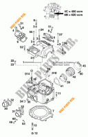 CULASSE pour KTM 620 SC SUPER-MOTO de 2000