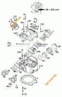 CULASSE pour KTM 620 SC SUPER-MOTO de 2000