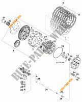EMBRAYAGE pour KTM 620 SC SUPER-MOTO de 2000