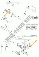 GUIDON / COMMANDES pour KTM 620 SC SUPER-MOTO de 2000