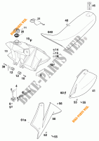 RESERVOIR / SELLE pour KTM 620 SC SUPER-MOTO de 2000