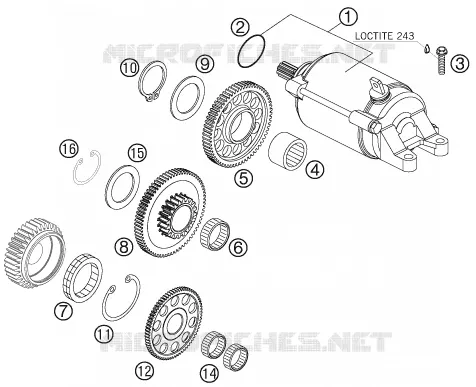DEMARREUR ELECTRIQUE KTM MOTO 690 2007 SUPERMOTO  690 SUPERMOTO PRESTIGE