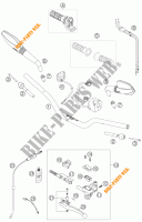 GUIDON / COMMANDES pour KTM 690 SUPERMOTO ORANGE de 2007