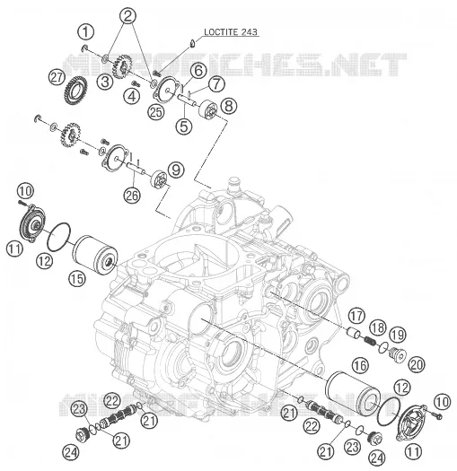 POMPE A HUILE KTM MOTO 690 2008 SUPERMOTO  690 SUPERMOTO R
