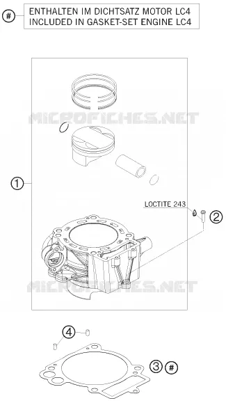 CYLINDRE KTM MOTO 690 2010 SMC  690 SMC