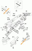BRAS OSCILLANT  pour KTM 125 SUPERMOTO 80 de 2001
