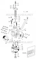 CARBURATEUR pour KTM 125 SUPERMOTO 80 de 2001