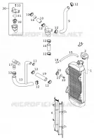 CIRCUIT DE REFROIDISSEMENT pour KTM 125 SUPERMOTO 80 de 2001