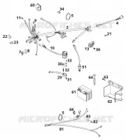 FAISCEAU ELECTRIQUE pour KTM 125 SUPERMOTO 80 de 2001