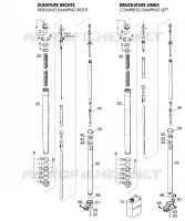FOURCHE (PIECES) pour KTM 125 SUPERMOTO 80 de 2001