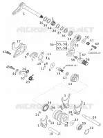 MECANISME DE SELECTION DE VITESSES pour KTM 125 SUPERMOTO 80 de 2001