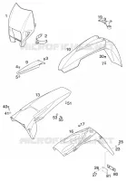 PLASTIQUES pour KTM 125 SUPERMOTO 80 de 2001