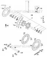 ROUE ARRIERE pour KTM 125 SUPERMOTO 80 de 2001
