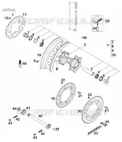 ROUE ARRIERE pour KTM 125 SUPERMOTO 80 de 2001