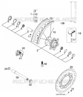 ROUE AVANT pour KTM 125 SUPERMOTO 80 de 2001