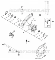 ROUE AVANT pour KTM 125 SUPERMOTO 80 de 2001