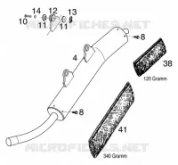SILENCIEUX D'ECHAPPEMENT pour KTM 125 SUPERMOTO 80 de 2001