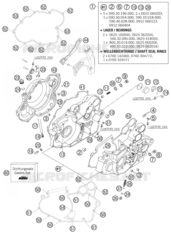 CARTER MOTEUR KTM MOTO 560 2006 SMR  560 SMR