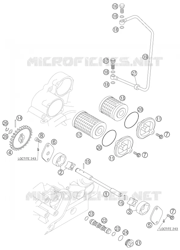 POMPE A HUILE KTM MOTO 560 2006 SMR  560 SMR