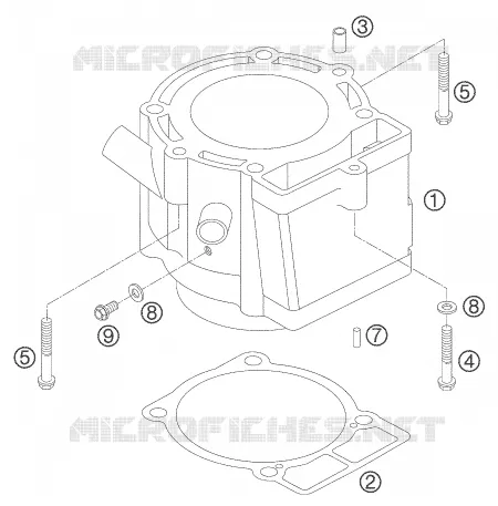 CYLINDRE KTM MOTO 525 2005 SMR  525 SMR