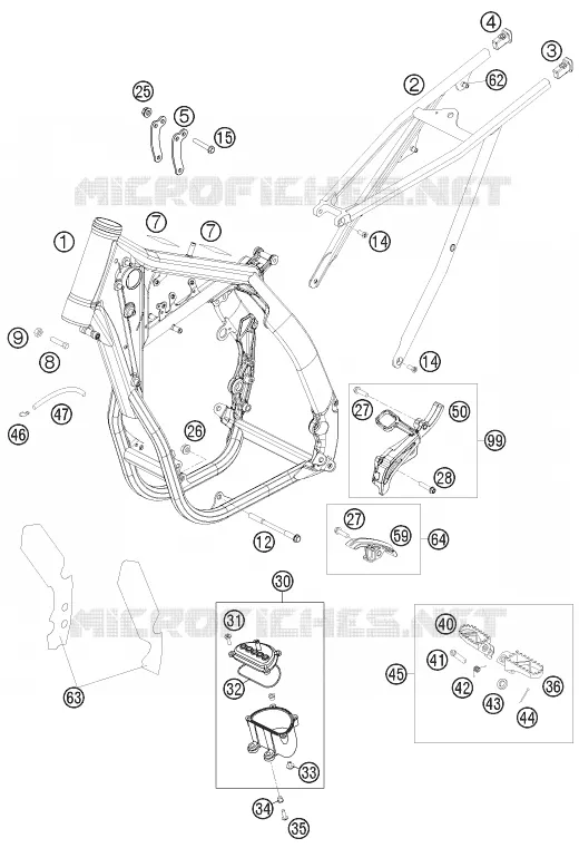 CADRE KTM MOTO 450 2008 SMR  450 SMR