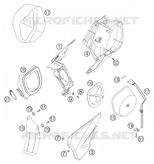 FILTRE A AIR KTM MOTO 450 2005 SMR  450 SMR