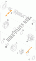 BOITE DE VITESSES   ARBRE PRIMAIRE pour KTM 1190 RC8 BLACK RRS de 2009