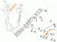BEQUILLE LATERALE / CENTRALE pour KTM 530 XC-W SIX DAYS de 2011