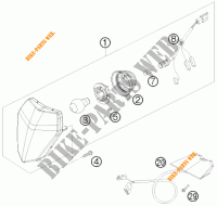 PHARE / FEU ARRIERE pour KTM 530 XC-W SIX DAYS de 2011