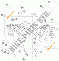 RESERVOIR / SELLE pour KTM 530 XC-W SIX DAYS de 2011