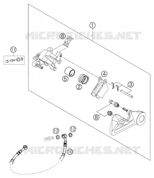 ETRIER DE FREIN AR KTM MOTO 525 2007 XC  525 XC