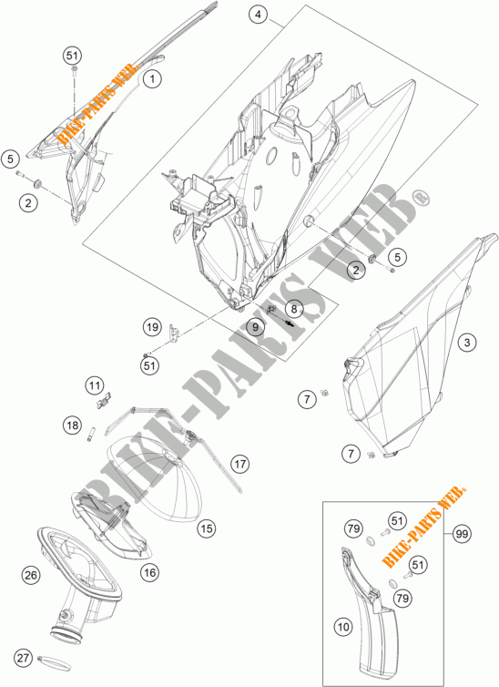 FILTRE A AIR pour KTM 500 XC-W de 2014