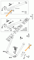 BEQUILLE LATERALE / CENTRALE pour KTM 380 MXC de 2000