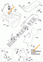 RESERVOIR / SELLE pour KTM 380 MXC de 2000