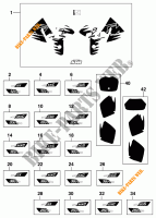 AUTOCOLLANTS pour KTM 380 MXC 12LT de 1999