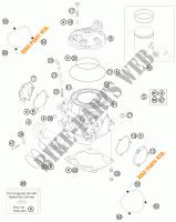 CYLINDRE / CULASSE pour KTM 300 XC-W de 2014