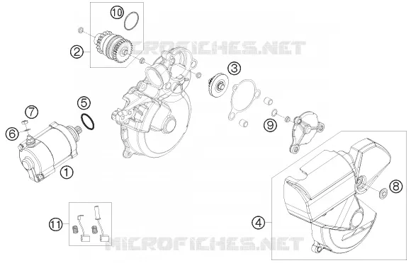 DEMARREUR ELECTRIQUE KTM MOTO 300 2009 XC-W  300 XC-W