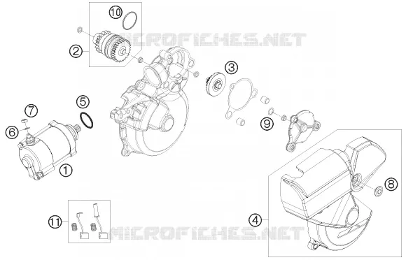 DEMARREUR ELECTRIQUE KTM MOTO 300 2008 XC-W  300 XC-W