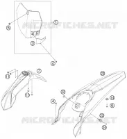 PLASTIQUES pour KTM 300 XC de 2014