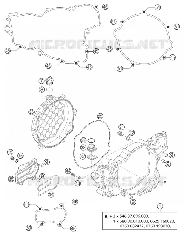 CARTER EMBRAYAGE KTM MOTO 300 2004 MXC  300 MXC