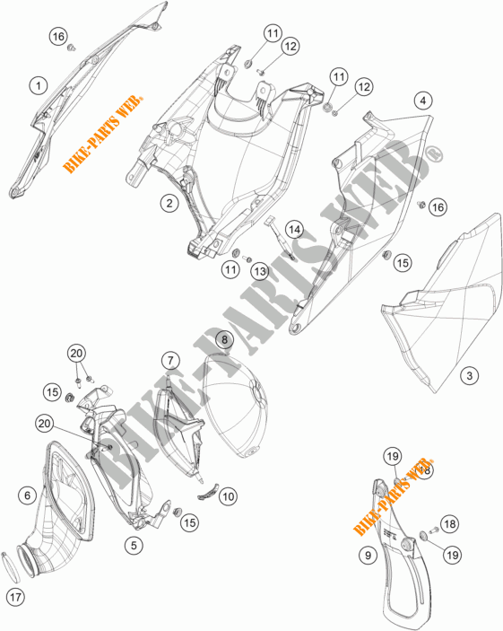 FILTRE A AIR pour KTM 125 XC-W de 2018